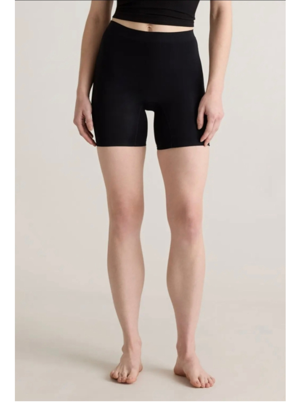 2 Pair Quince Seamless Black Shapewear Shorts Size M/L Nwt